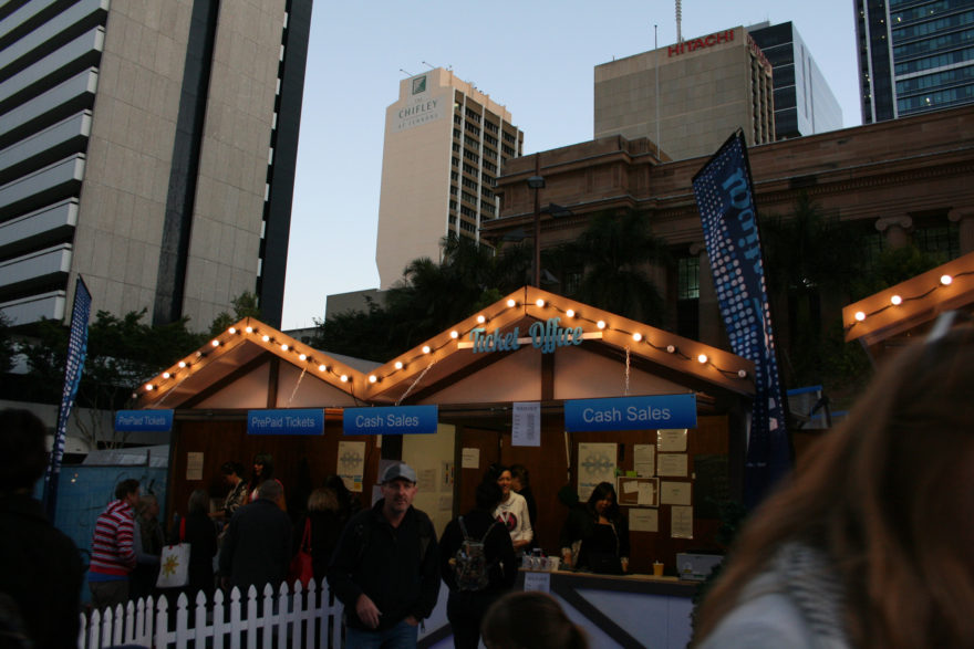 Ticket offices at the Brisbane Winter Festival