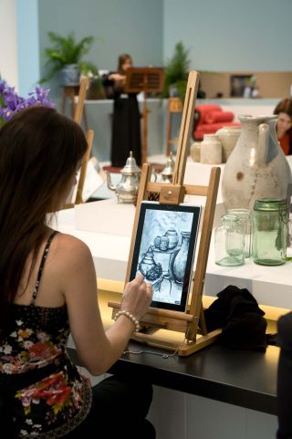Matisse: Drawing Life - Picture from GoMA website showing the drawing tablets available