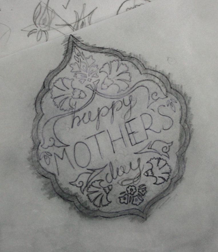 Mother's Day Card - Sketch on Tracing Paper
