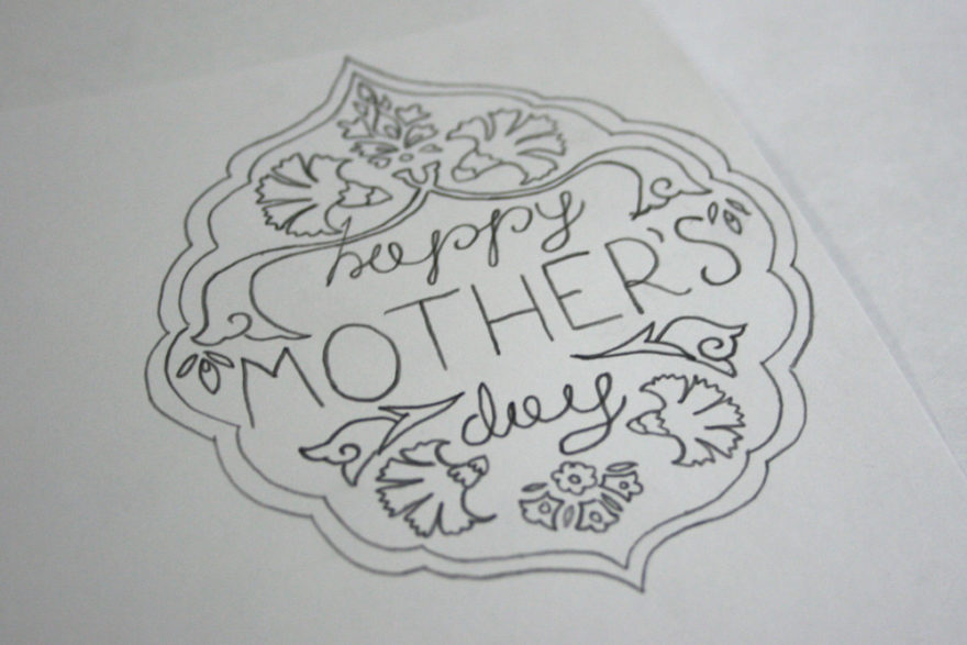 Mother's Day Card - Tracing Complete