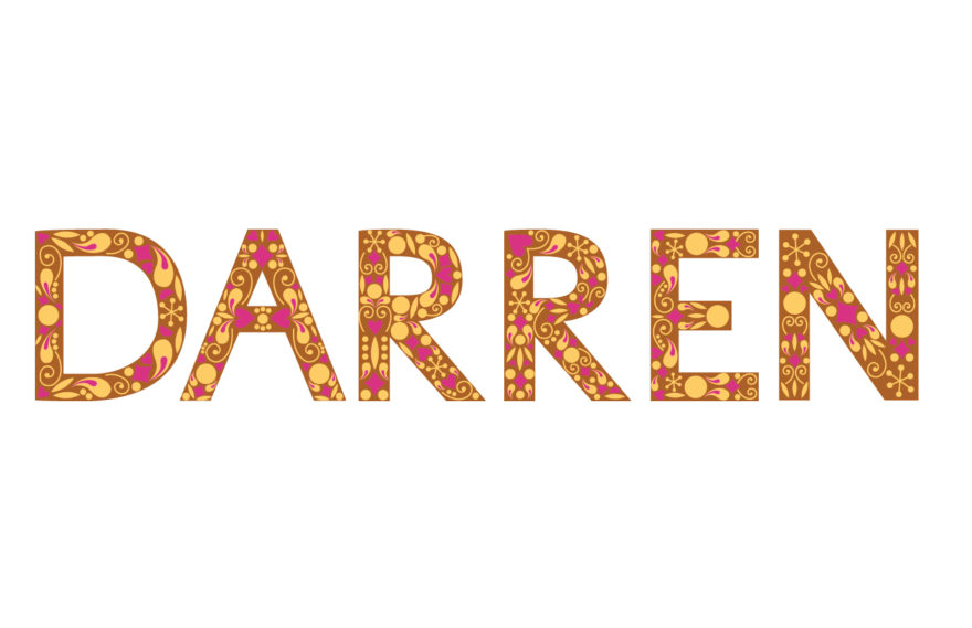 Darren Birthday Message - pattern and original colours