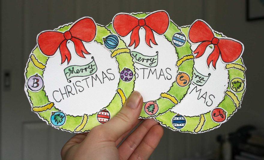 Christmas Cards 2012 - Set of 3 handmade christmas cards