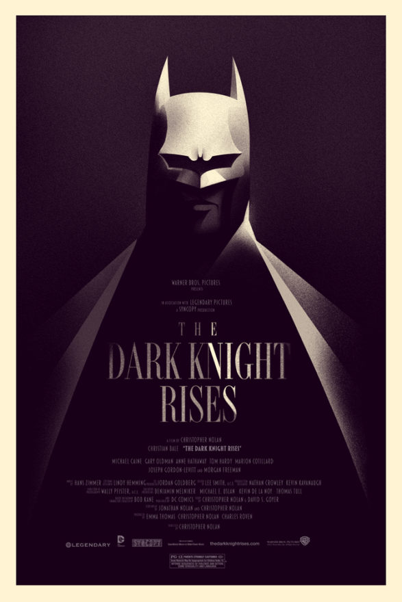Designer Love - The Dark Knight Rises poster by Olly Moss