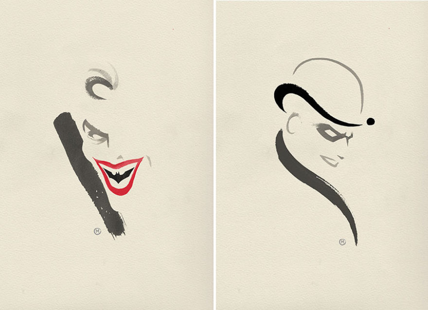 Designer Love - Joker and Riddler by Olly Moss