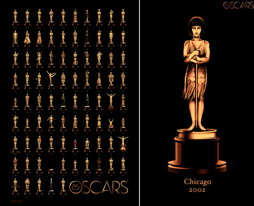 Designer Love - 85th Oscars poster by Olly Moss