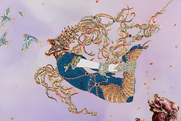 The 7th Asia Pacific Triennial of Contemporary Art (APT7) - Detail of Paradise Lost by Raqib Shaw (source: The age)