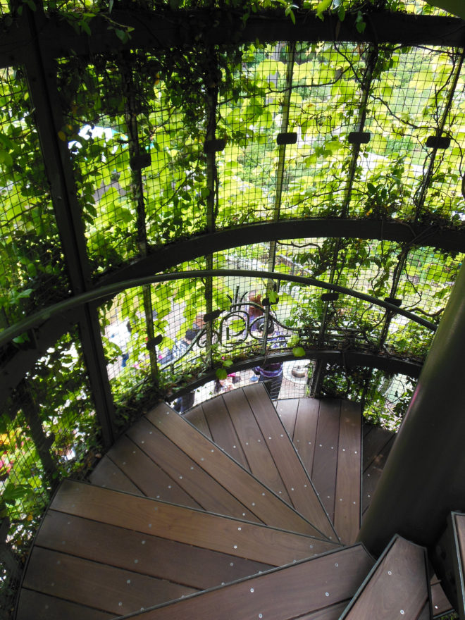 Japan Trip 2013 - Outdoor spiral staircase at the Ghibli Museum in Mitaka