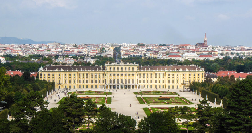 Austria 2016 - Schloss Schönbrunn from hill view