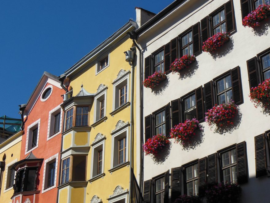 Window sills in old town - Innsbruck, Austria