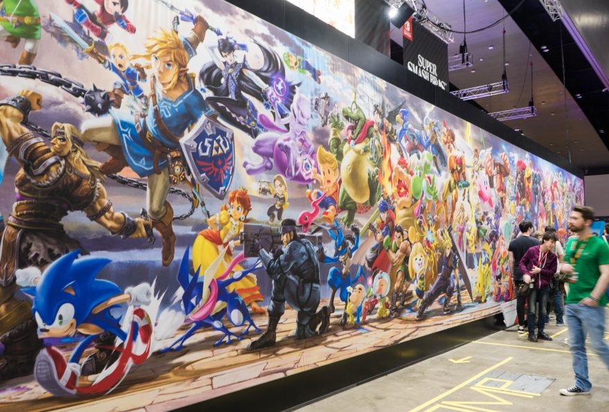 PAX Aus 2018 - Super Smash Bros wall