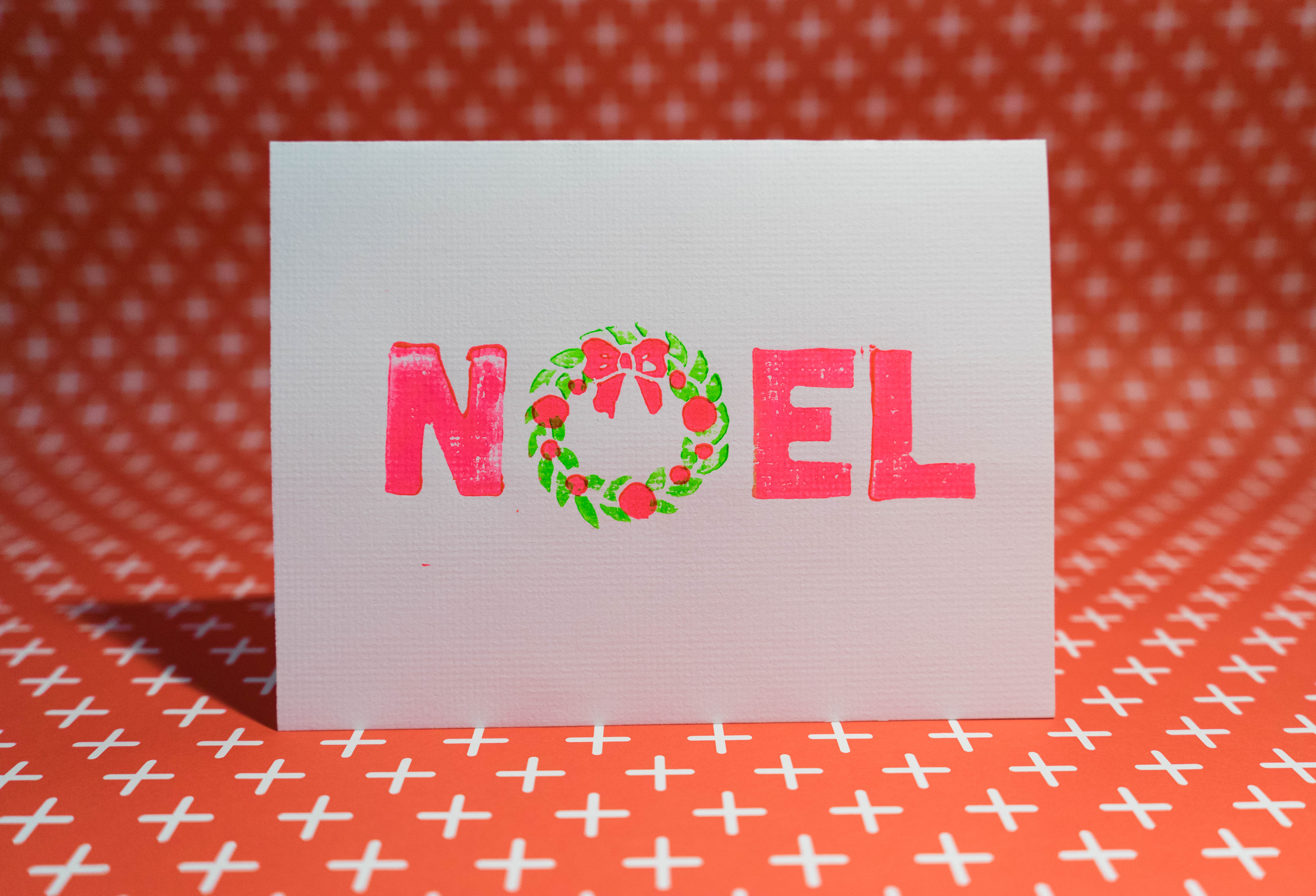 Christmas Cards 2018 - Making linocut printed cards