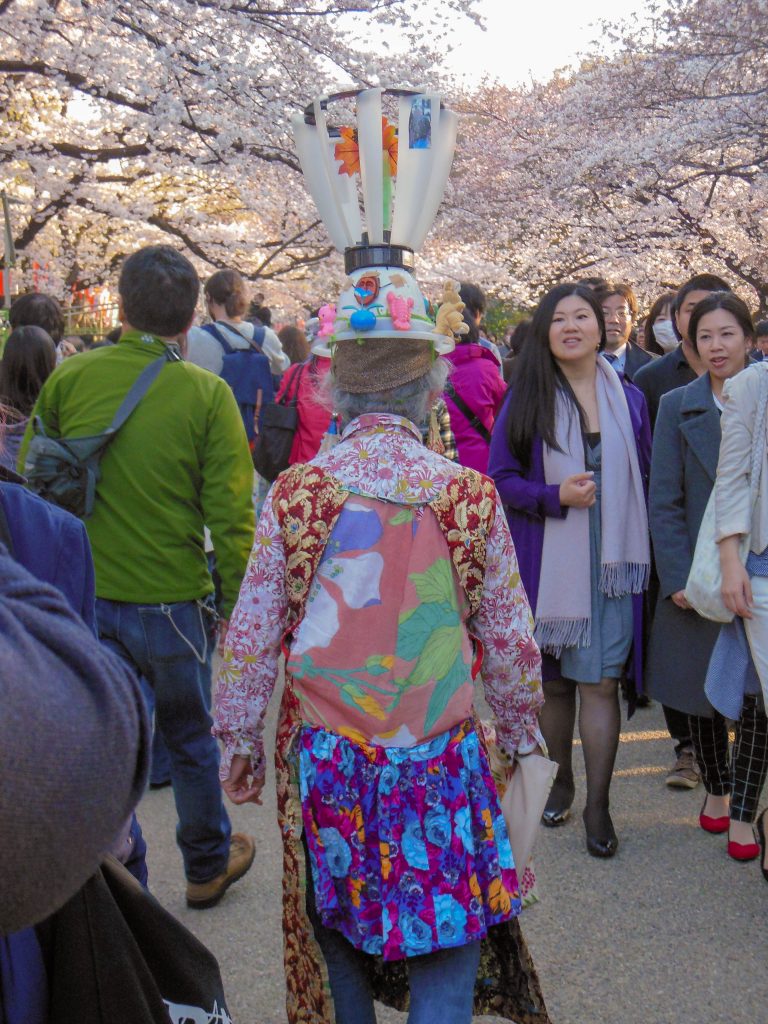 Japan Trip 2015 - Oddly dressed man in Ueno Park