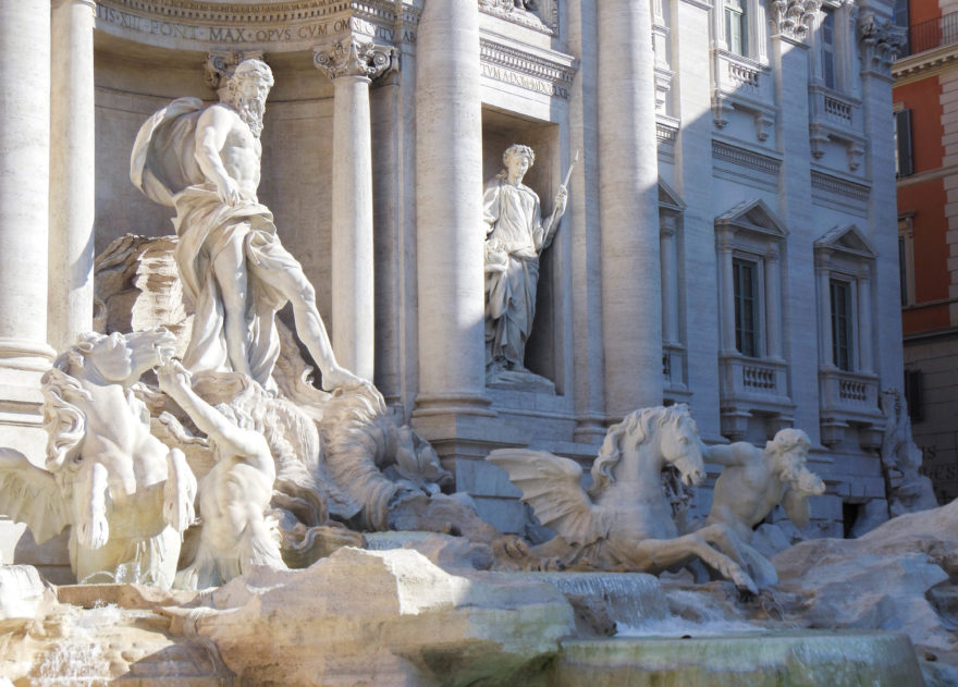 Rome - Trevi fountain statues