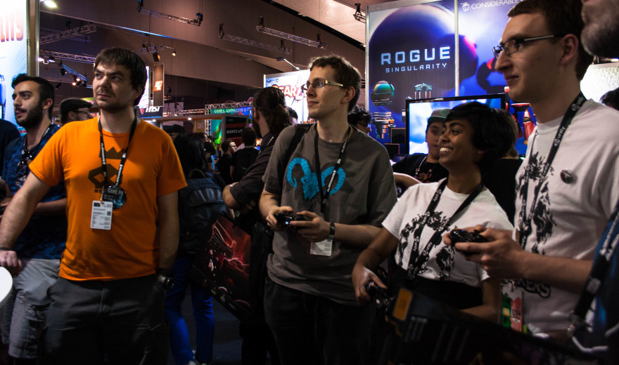 PAX Aus 2015 - People playing Swordy