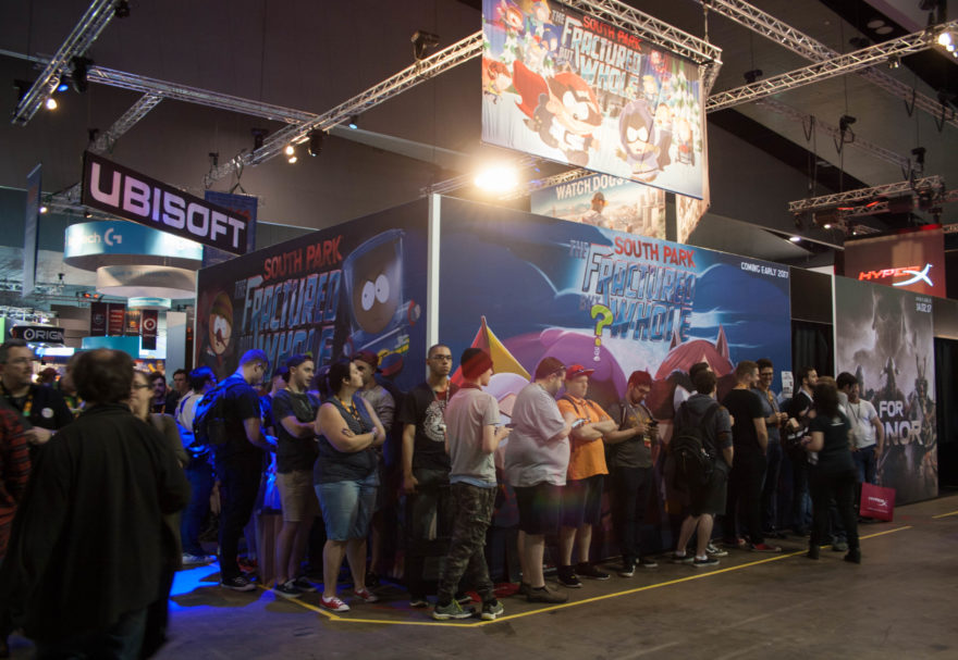 PAX Aus 2016 - People waiting in line to play South Park: The Fractured but Whole