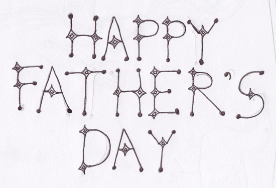Father's Day Card Typography