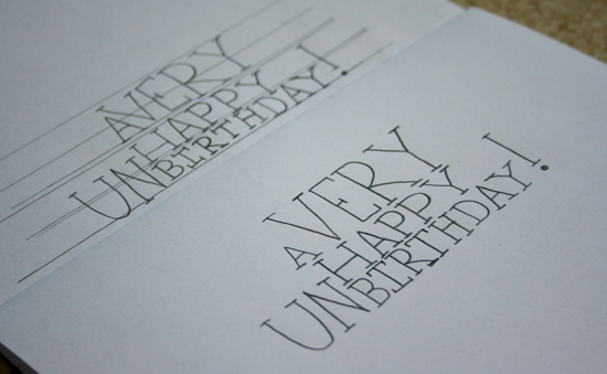 A Very Happy Unbirthday Typography