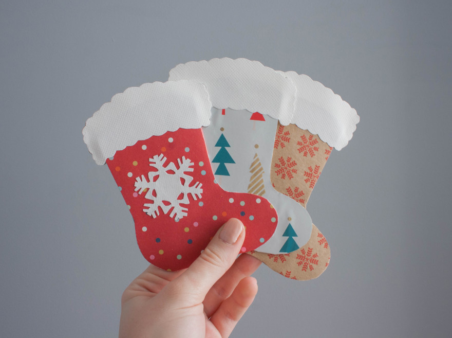 Easy Handmade Christmas Stocking Cards And T Tags Topical Musings